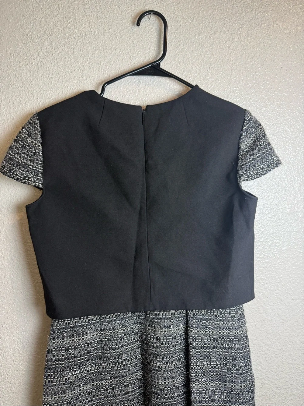 Tory Burch Deandra Gray Tweed Metallic Dress Size 4